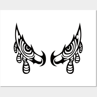 Abstract tribal tattoo with eye concept No. A35 Posters and Art